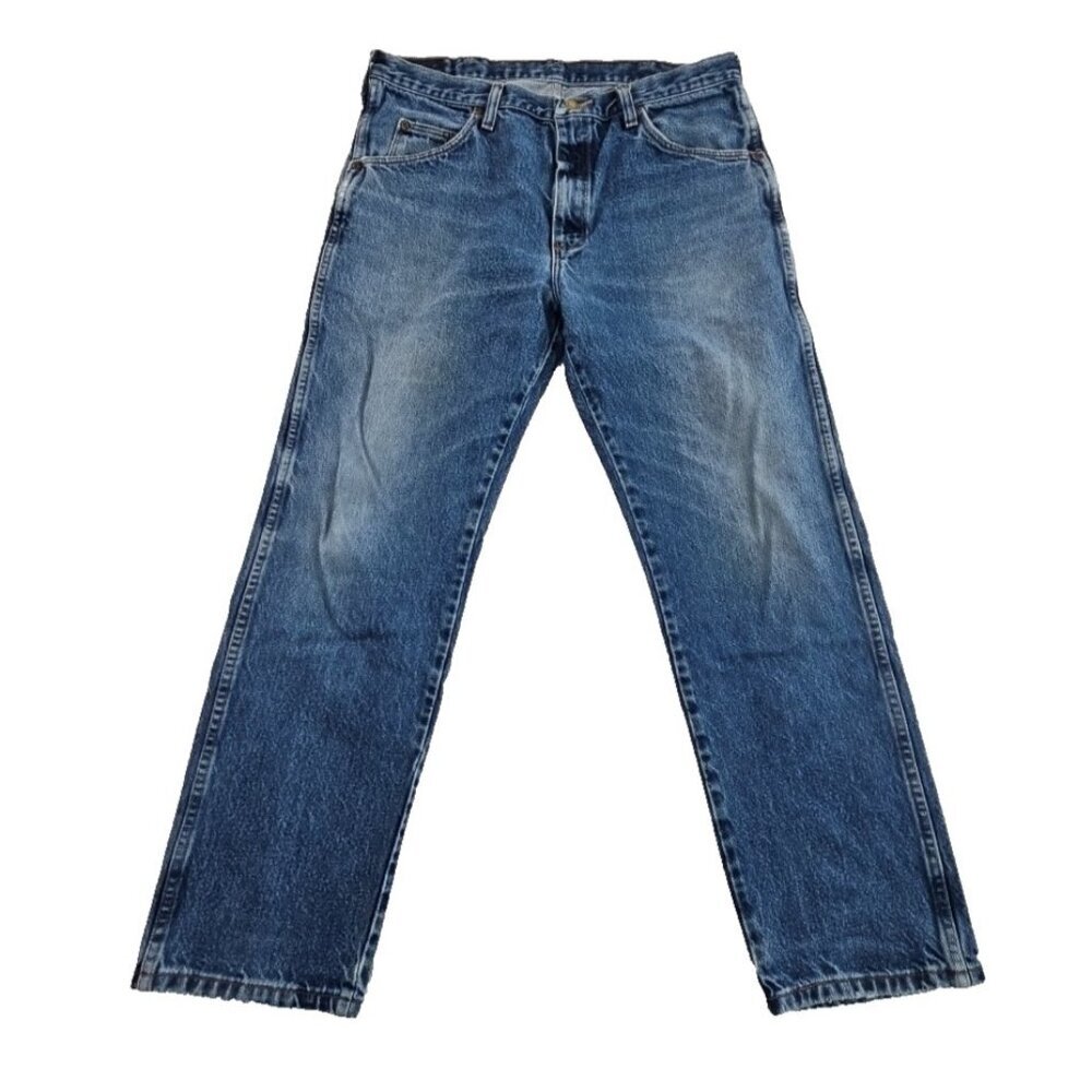 Wrangler Jeans Men's 36x30 Premium Medium Wash Blue 96501MR Straight Leg Reg Fit